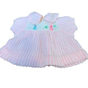 Vintage Little Lamb baby sweater dress Made in Japan 12 Months